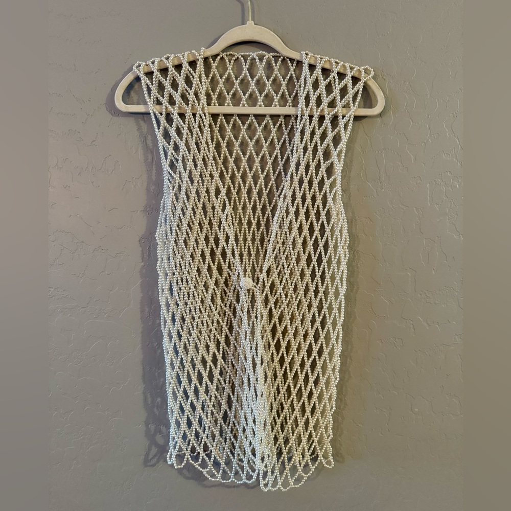 Vintage Pearl Strand 1980s Vest Statement Piece Boho Beautiful Classic